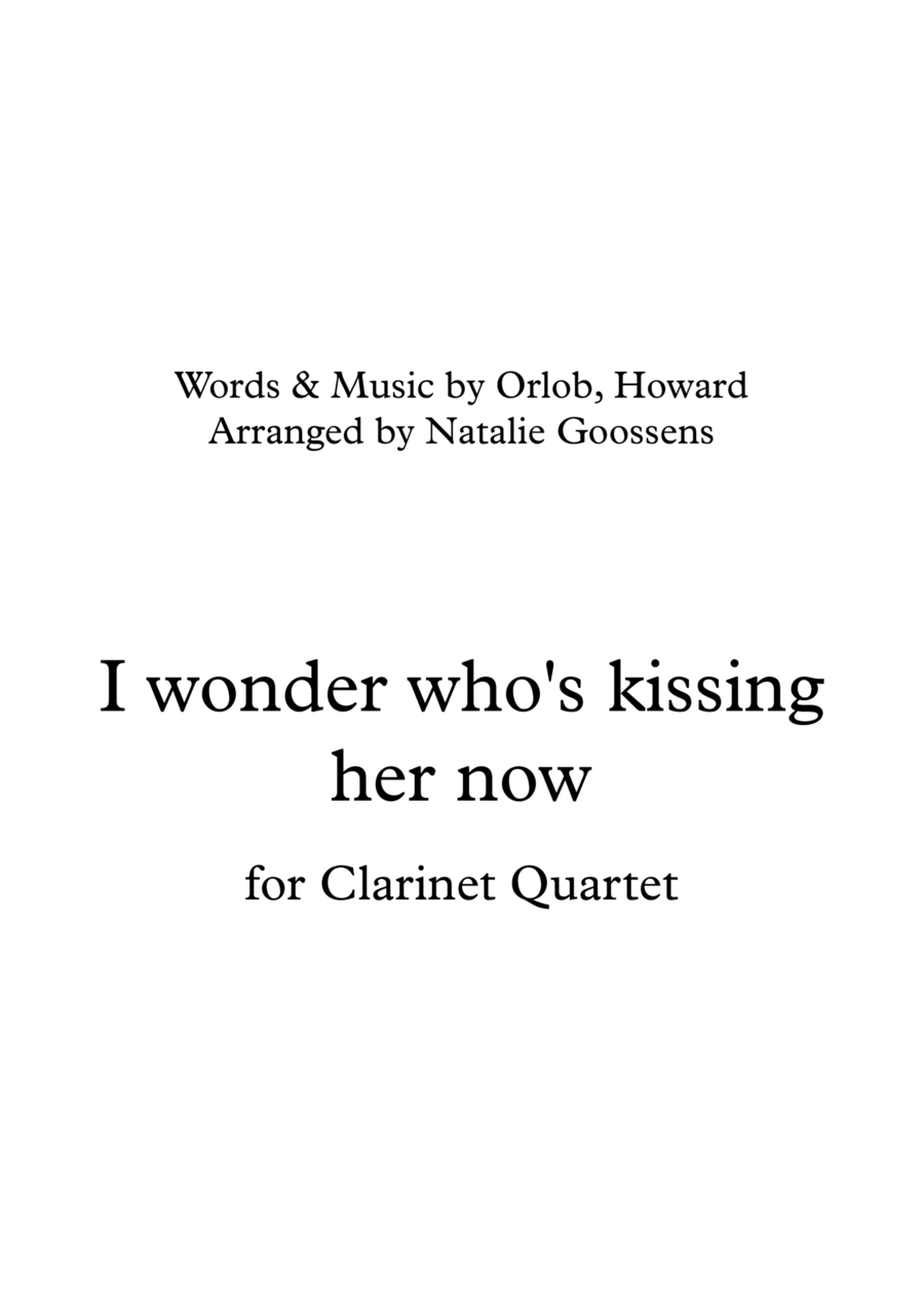 I Wonder Who's Kissing Her Now Woodwind Quartet scores gallery preview page 1