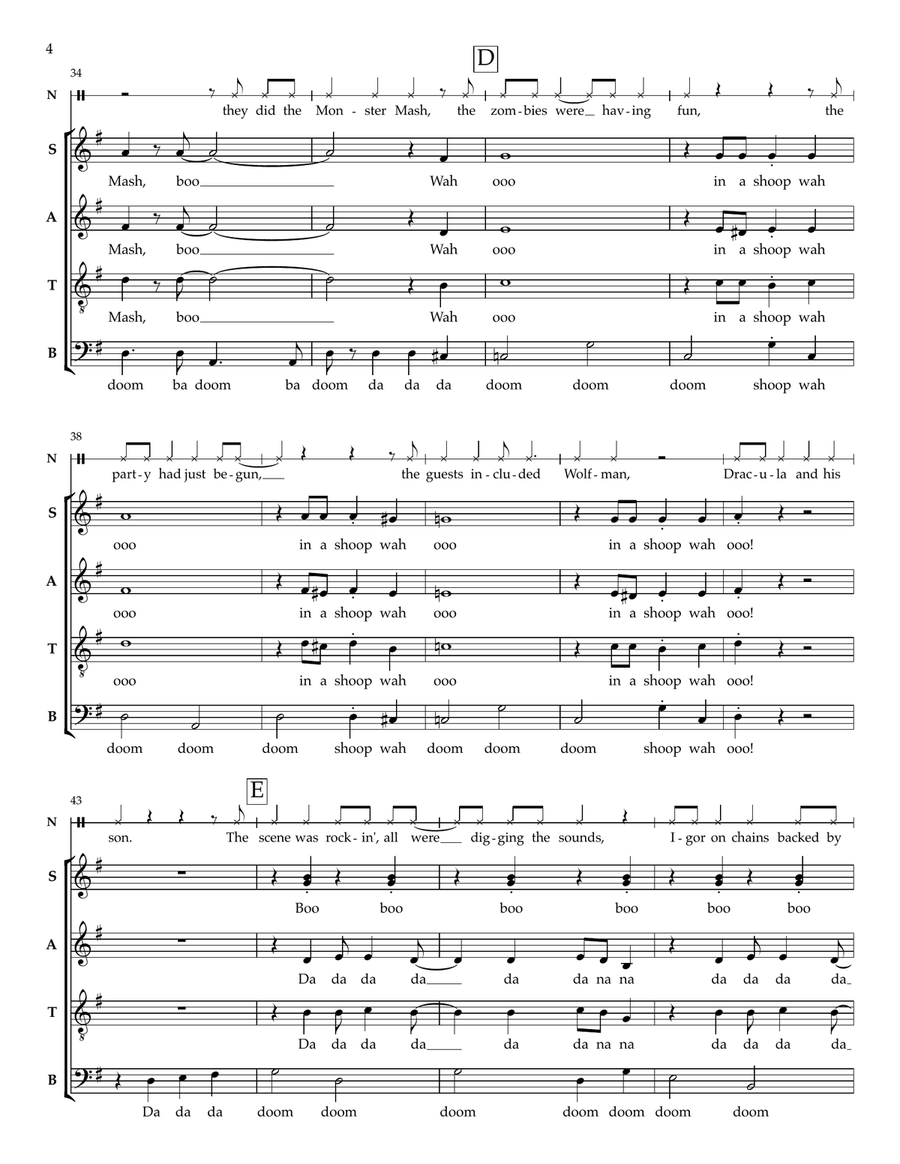Monster Mash 4-Part scores gallery preview page 4