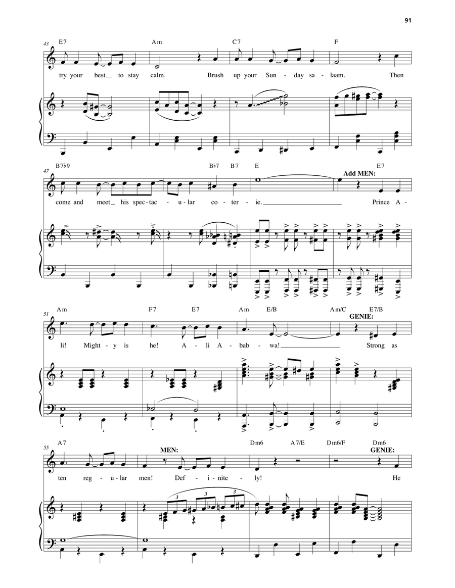 Prince Ali (from Aladdin: The Broadway Musical) Voice scores gallery preview page 4