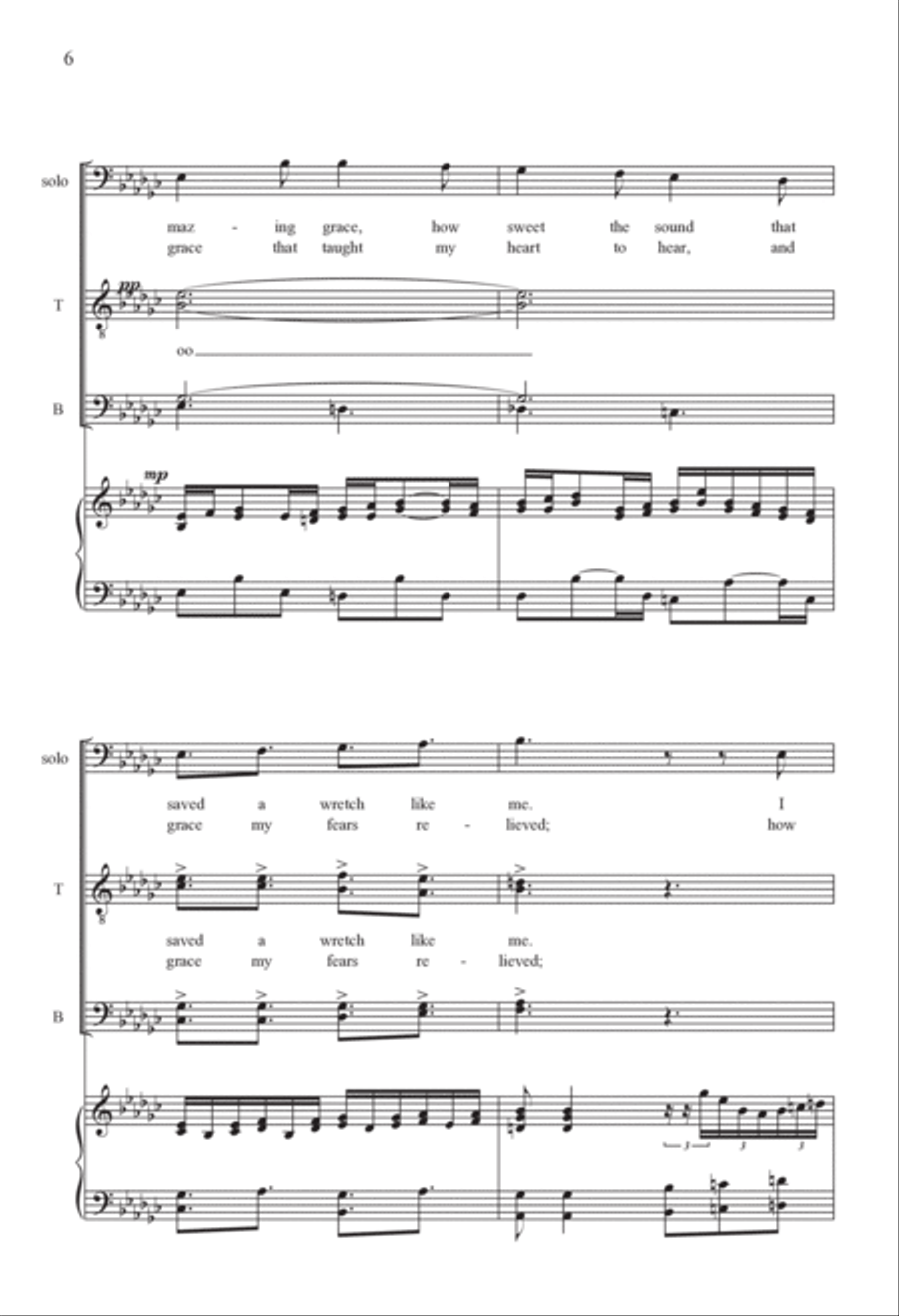 I Know I've Been Changed TTBB scores gallery preview page 6