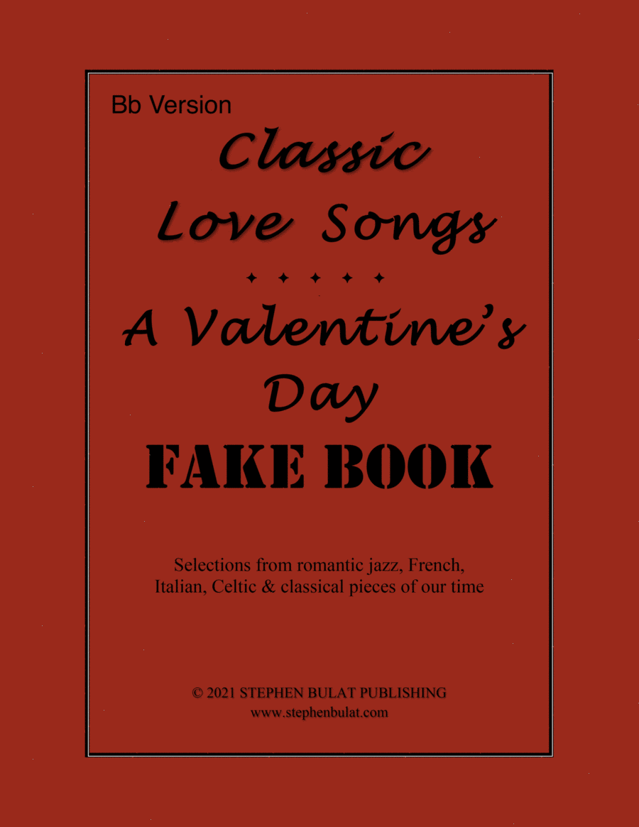 Classic Love Songs - A Valentine's Day Fake Book (Bb Version) - Popular romantic songs arranged in l Large Ensemble scores gallery preview page 1