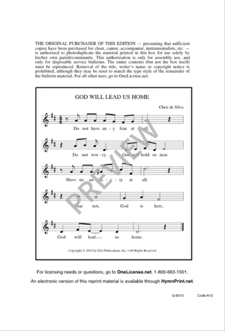 God Will Lead Us Home 4-Part scores gallery preview page 11