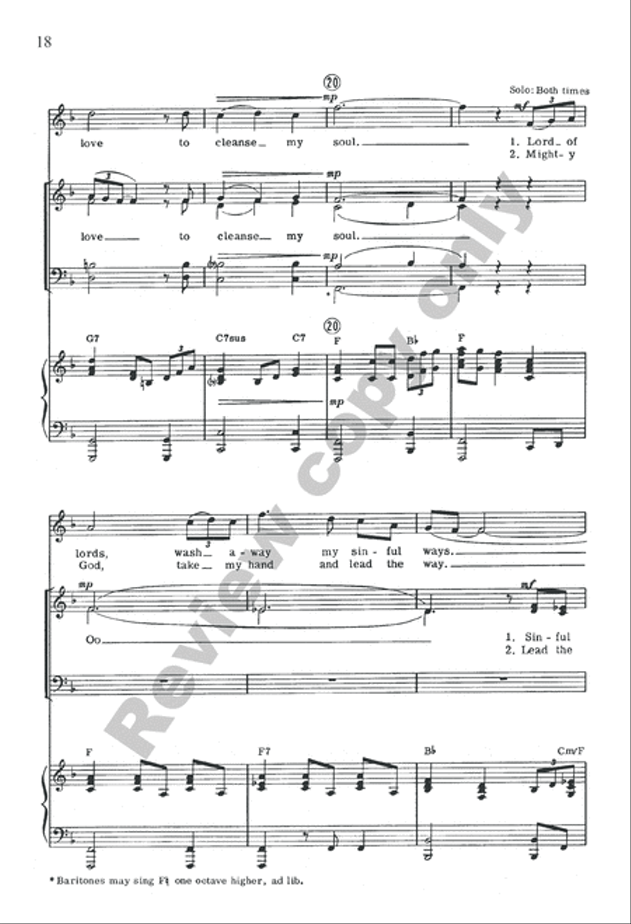 Three Gospel Choruses Divisi scores gallery preview page 37