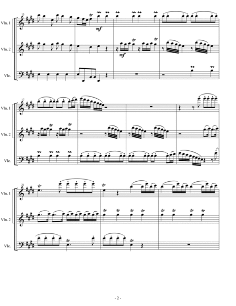 Spring From The Four Seasons (arranged for String Trio) String Trio scores gallery preview page 3