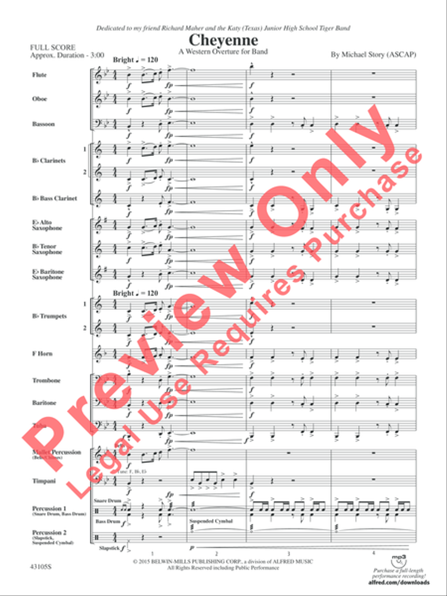 Cheyenne Cheyenne Concert Band scores gallery preview page 3