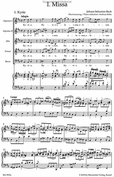 Mass in b minor, BWV 232 by Johann Sebastian Bach Choir - Sheet Music