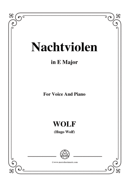 Wolf-Nachtviolen in E Major,for voice and piano image number null