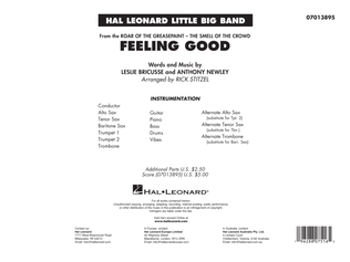 Book cover for Feeling Good (arr. Rick Stitzel) - Full Score