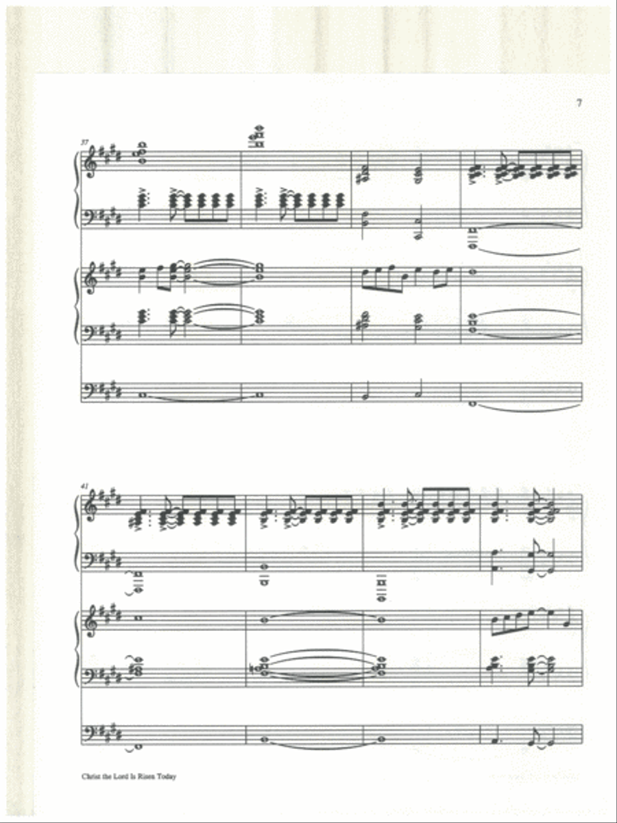 Christ the Lord Is Risen Today 4-Part scores gallery preview page 8