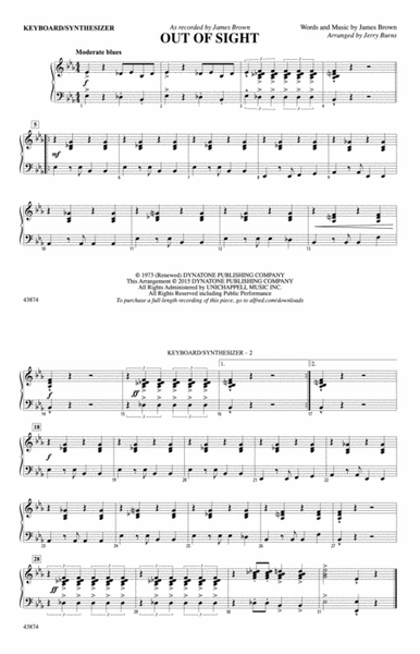 Out of Sight: Piano Accompaniment