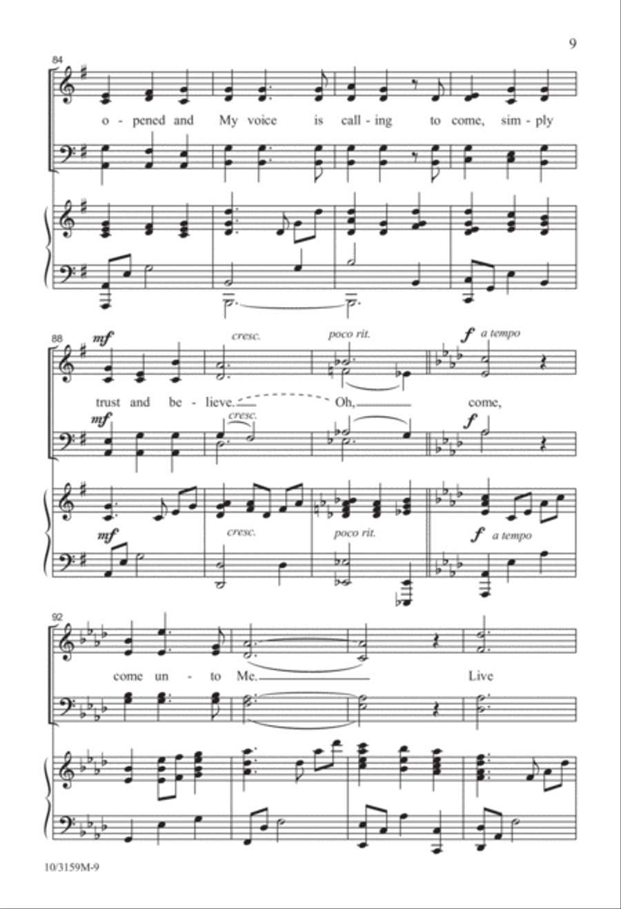 Come, Come Unto Me Come, Come Unto Me 4-Part scores gallery preview page 9