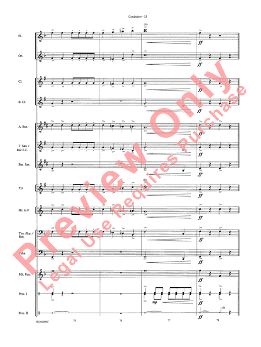 Ceremonium Concert Band scores gallery preview page 18