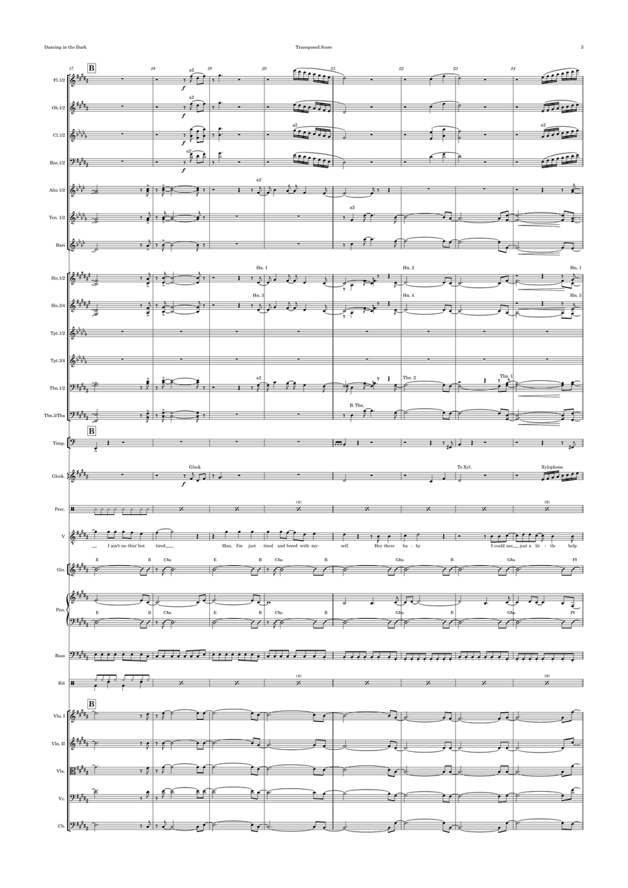 Dancing In The Dark Full Orchestra scores gallery preview page 3