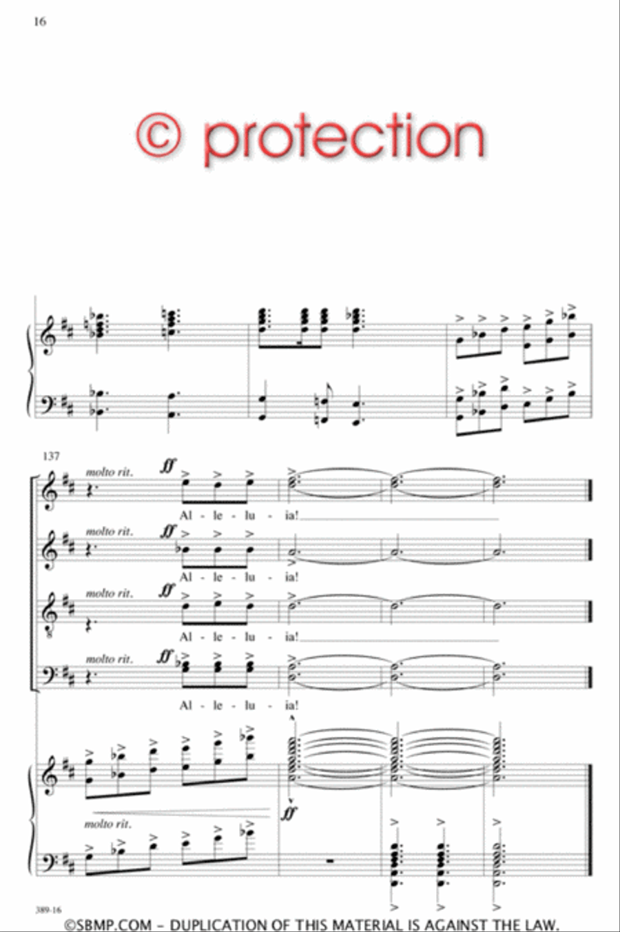 Haec Dies - SATB Octavo 4-Part scores gallery preview page 15