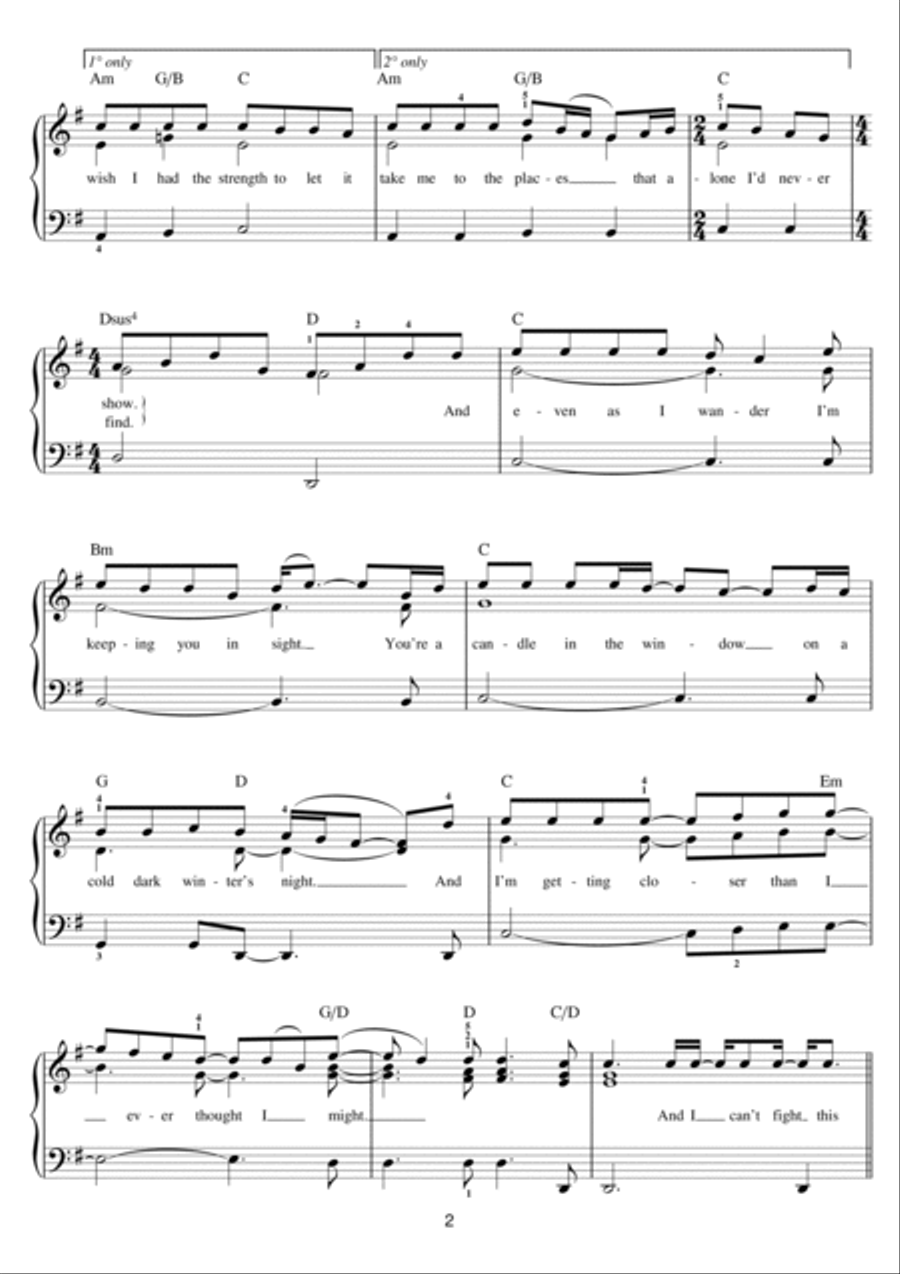 Can't Fight This Feeling Easy Piano scores gallery preview page 2
