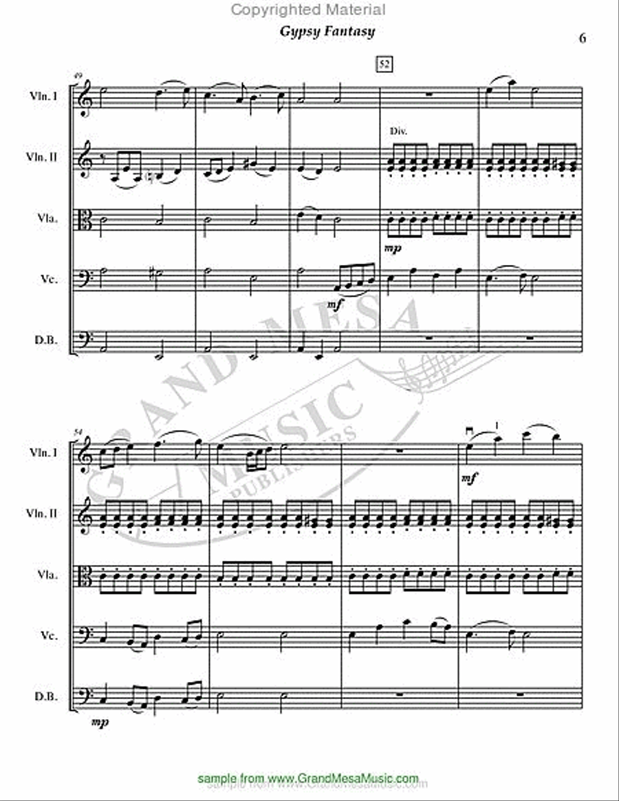 Gypsy Fantasy Gypsy Fantasy String Orchestra scores gallery preview page 7