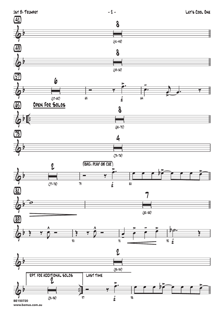 Let's Cool One Jazz Ensemble scores gallery preview page 5
