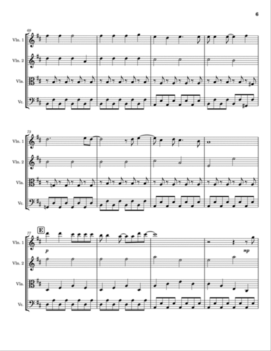 Cough Syrup String Quartet scores gallery preview page 6