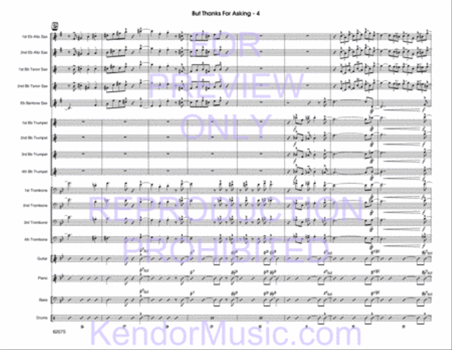 But Thanks For Asking Jazz Ensemble scores gallery preview page 6