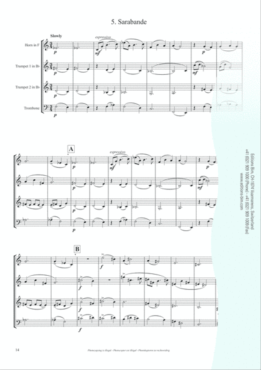 Zephyr Dances Brass Quartet scores gallery preview page 8