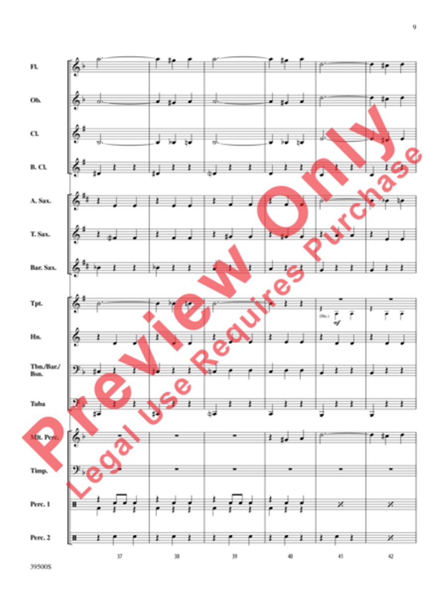 The Beautiful Galatea (from the overture to La belle Galathée) Concert Band scores gallery preview page 10