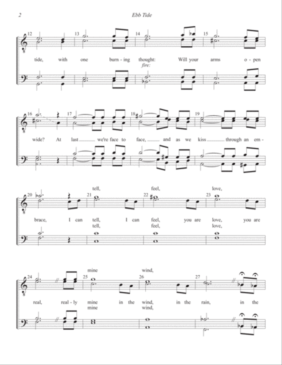 Ebb Tide (arr. Fred King) TTBB scores gallery preview page 2