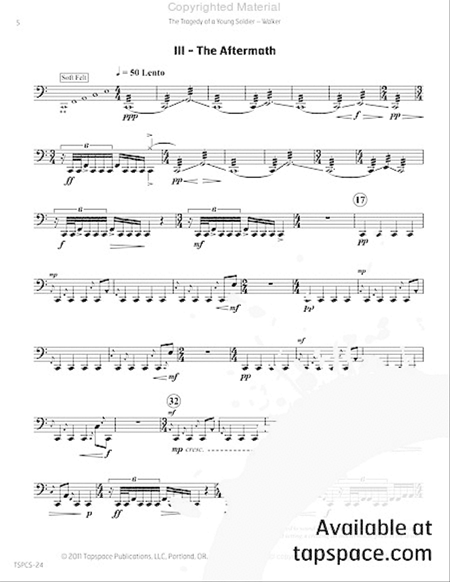 Tragedy of a Young Soldier, The Percussion scores gallery preview page 9