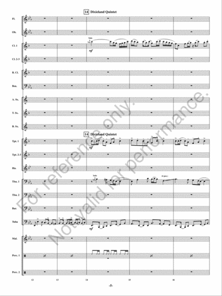When Saint Nick Comes Marching In Concert Band scores gallery preview page 4