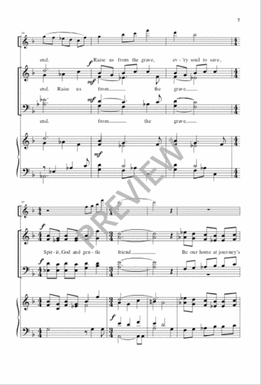Spirit of the Living God 4-Part scores gallery preview page 5