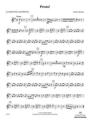 Presto!: E-flat Baritone Saxophone