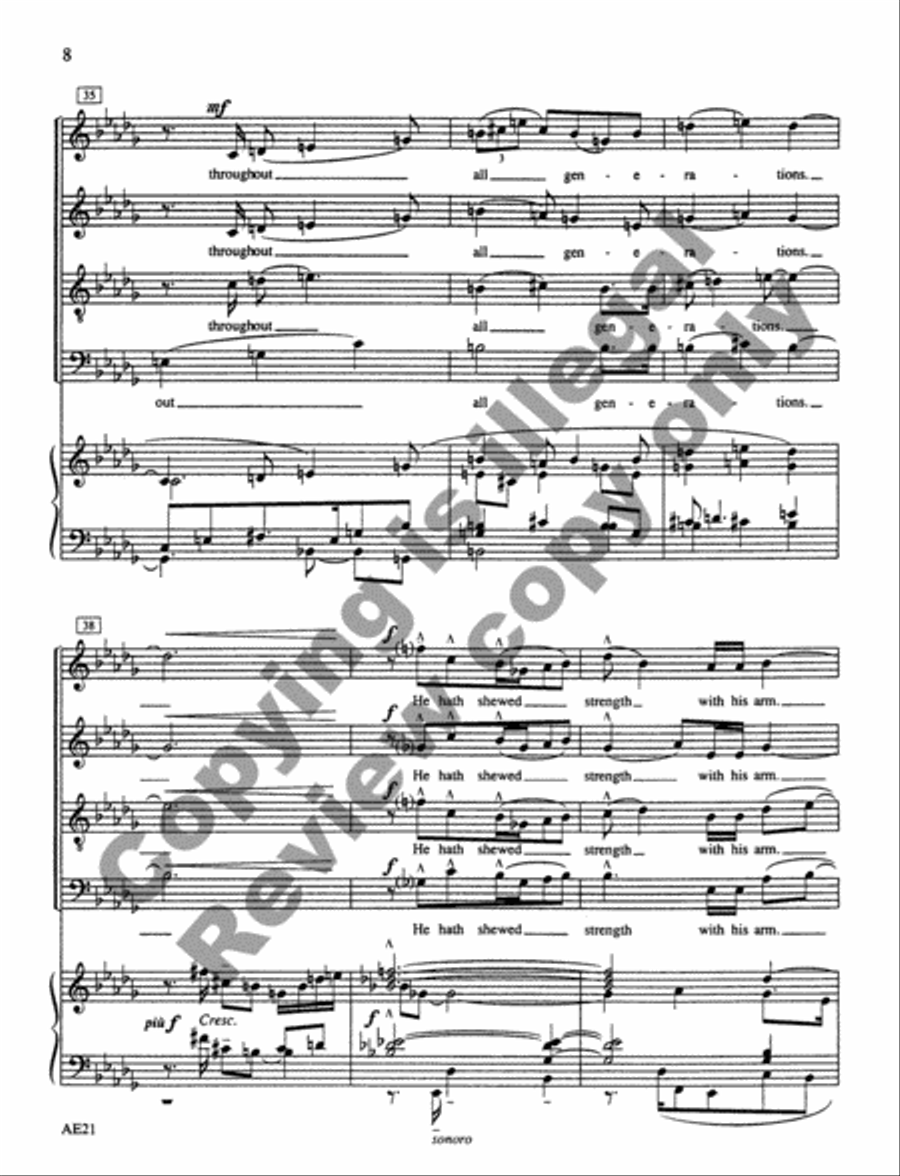 Magnificat & Nunc Dimittis (Dallas Canticles) 4-Part scores gallery preview page 8