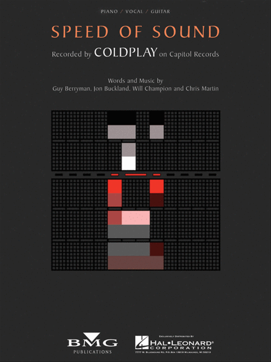 Speed of Sound Piano, Vocal, Guitar scores gallery preview page 1