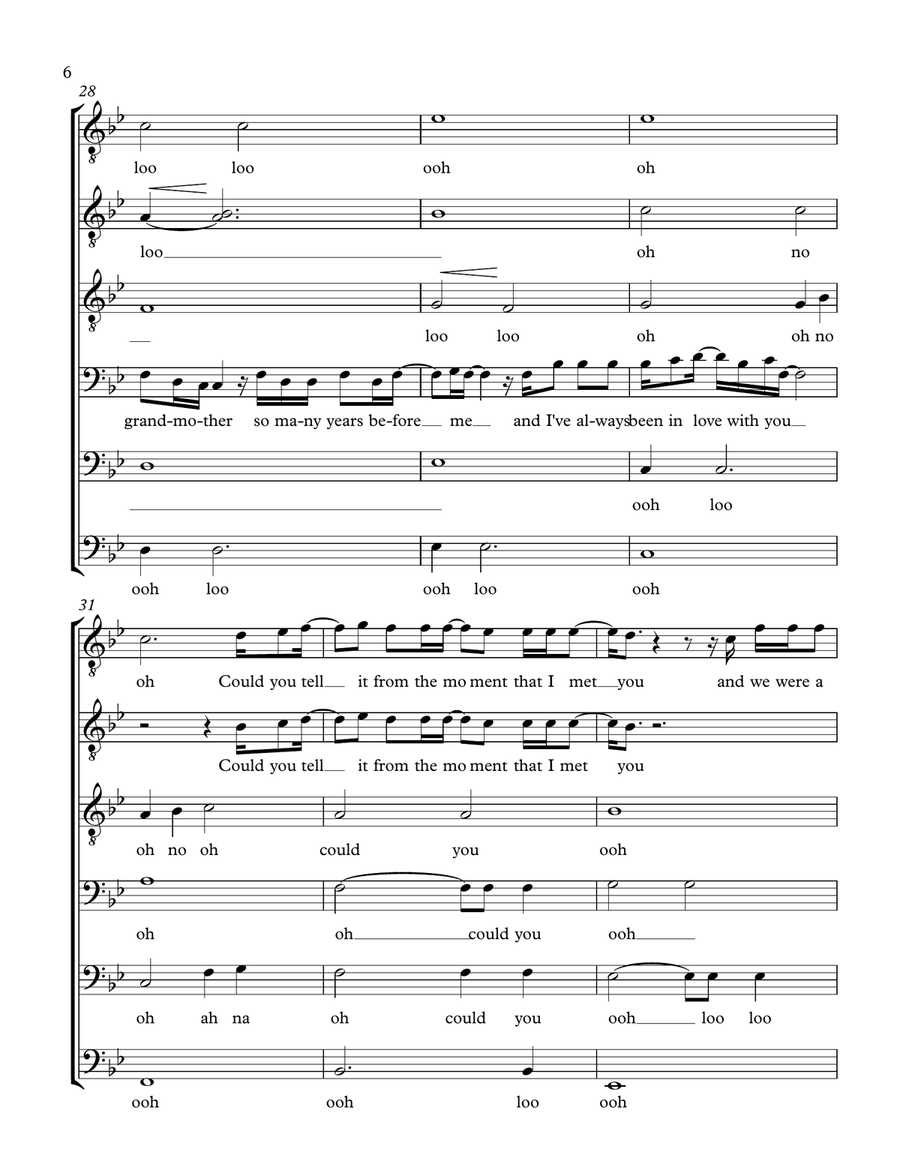 The End Of Love TTBB scores gallery preview page 6