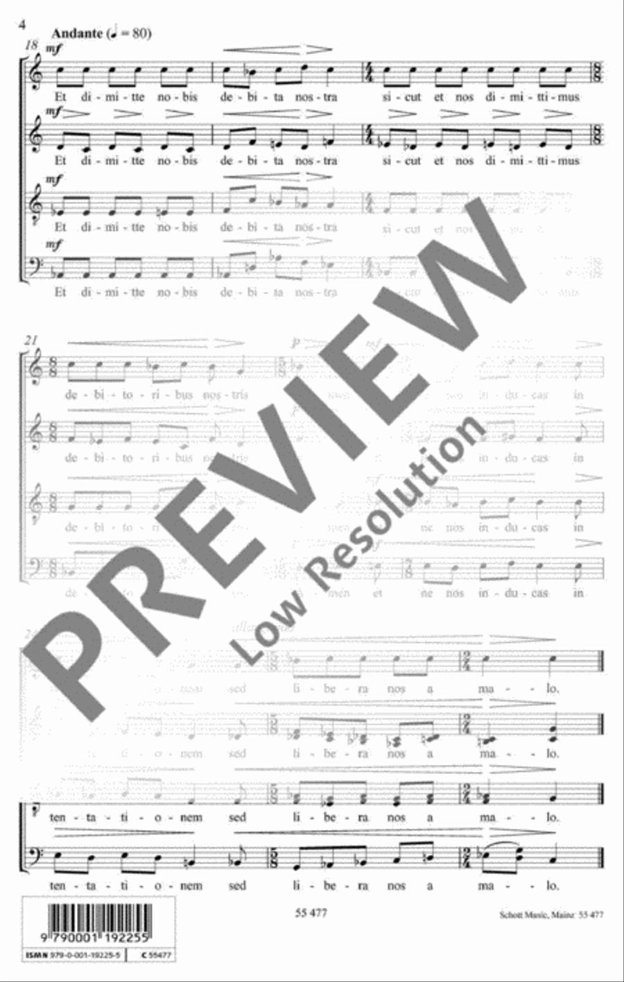 Pater noster Pater noster 4-Part scores gallery preview page 5