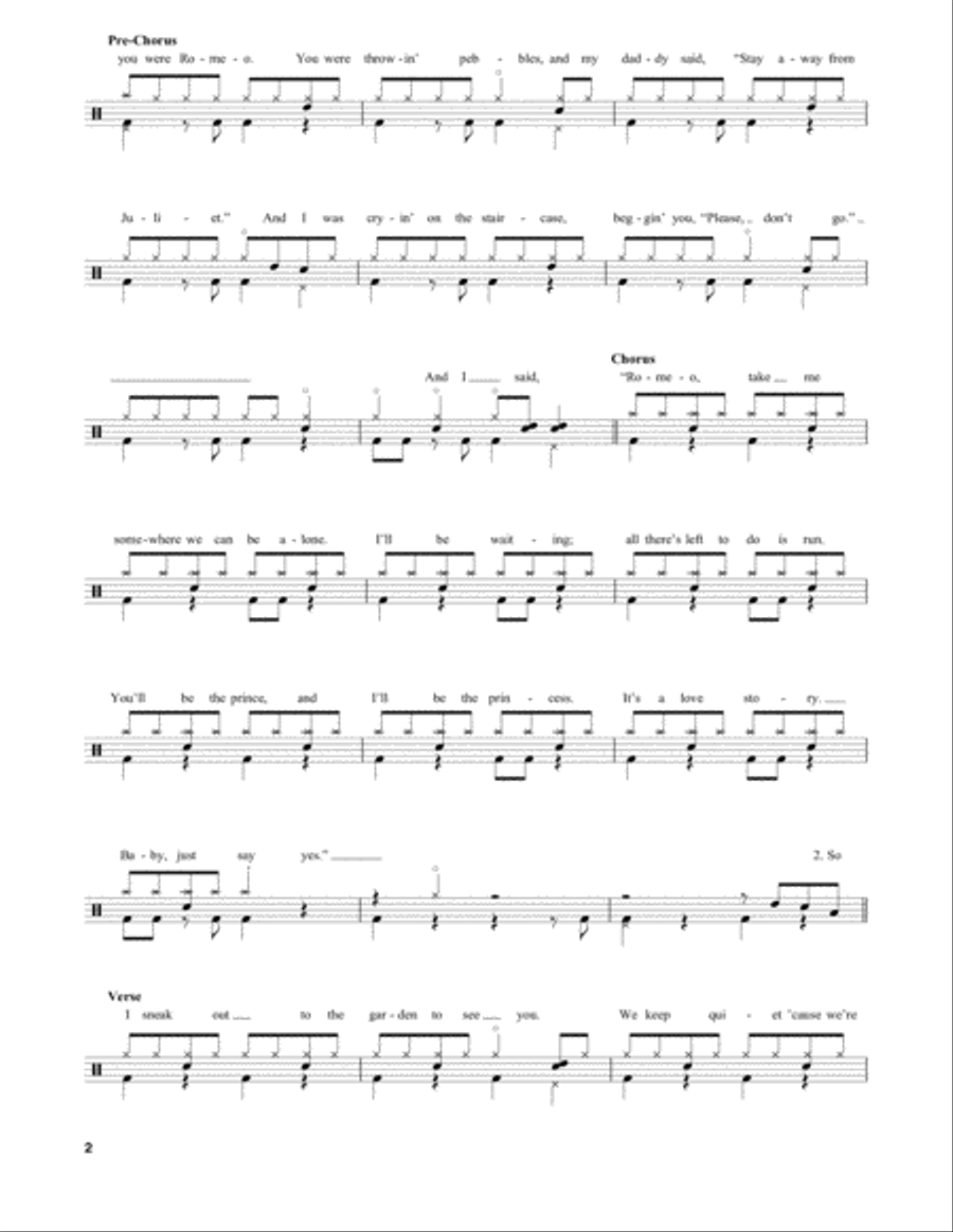 Love Story Drum Set scores gallery preview page 2