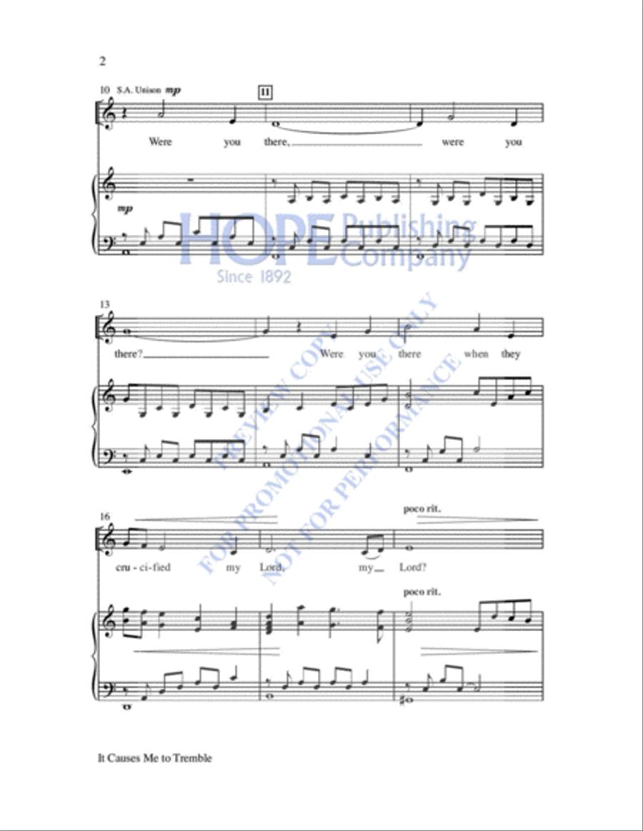 It Causes Me To Tremble (Were You There) 4-Part scores gallery preview page 3