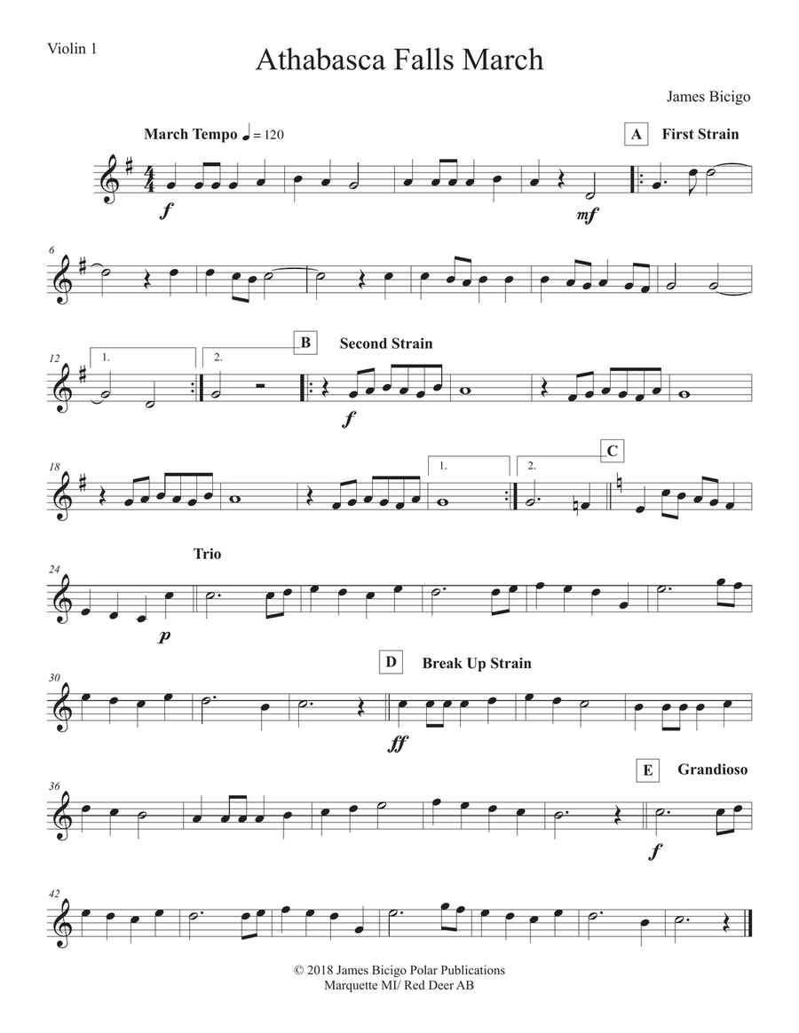 Ahabasca Falls March String Orchestra scores gallery preview page 4