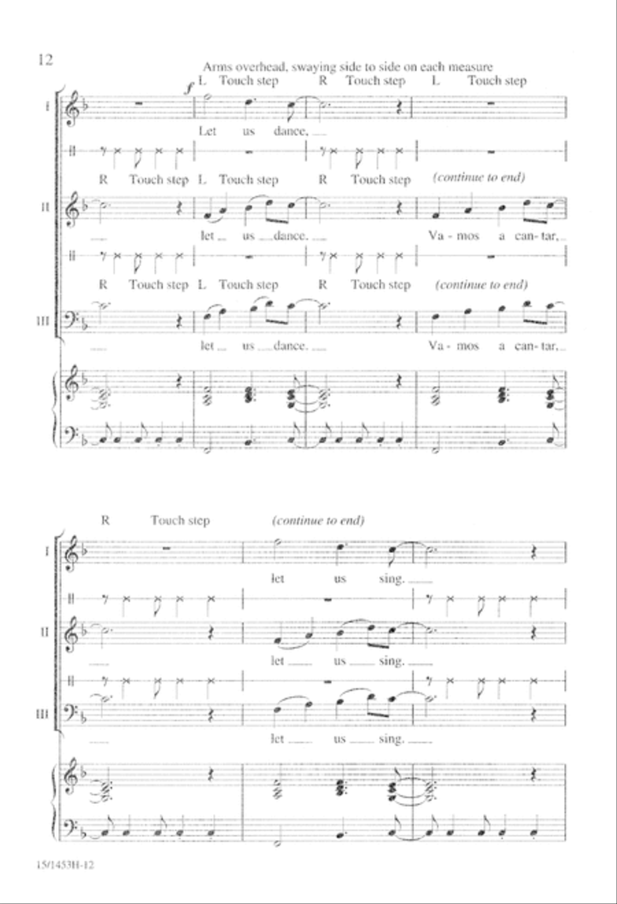 Spanish Fiesta Unison Choir scores gallery preview page 13