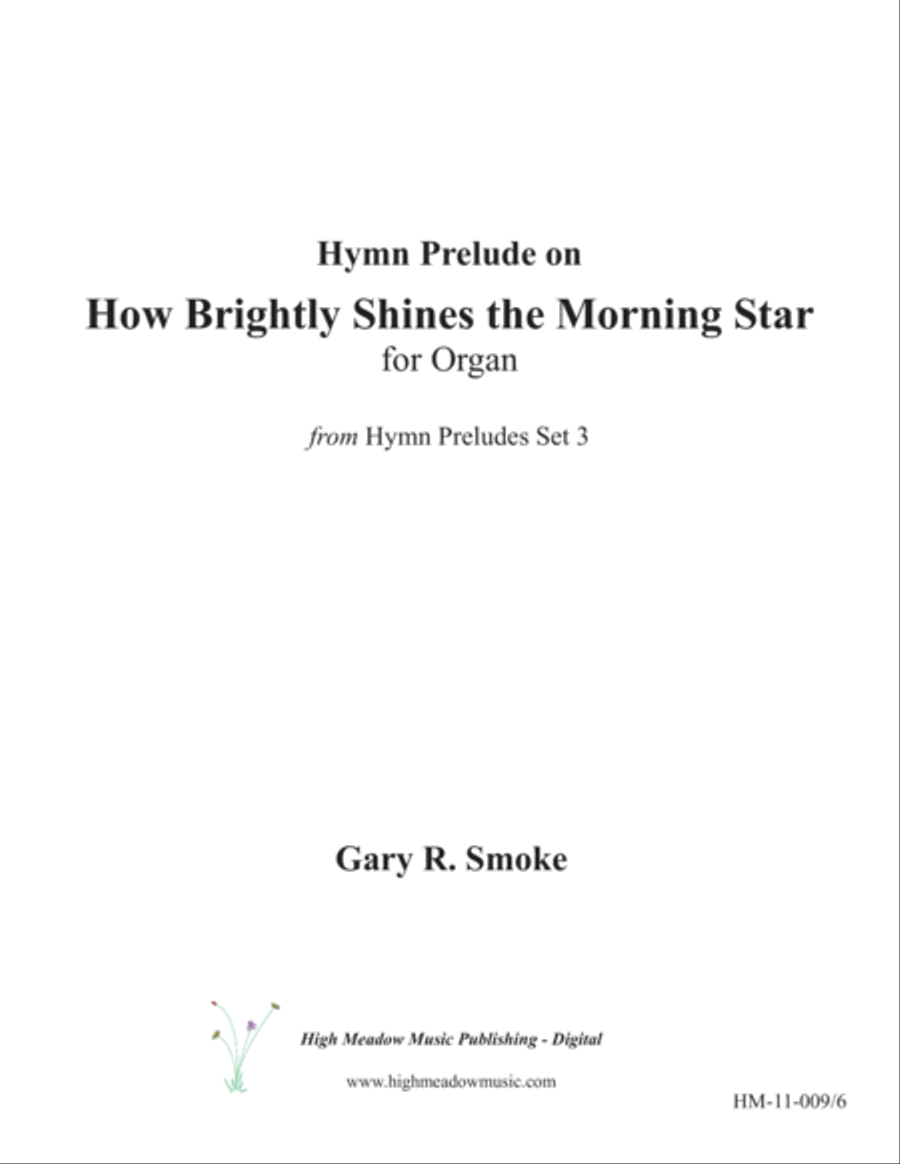 How Brightly Shines the Morning Star Organ Solo scores gallery preview page 1