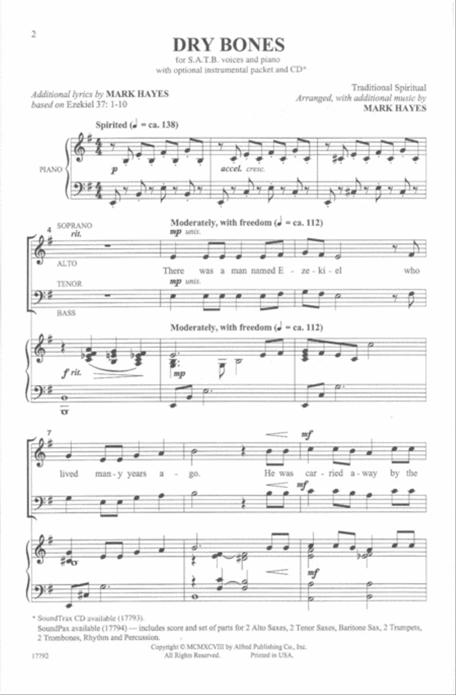 Dry Bones - SoundTrax CD (CD only) Choir scores gallery preview page 2