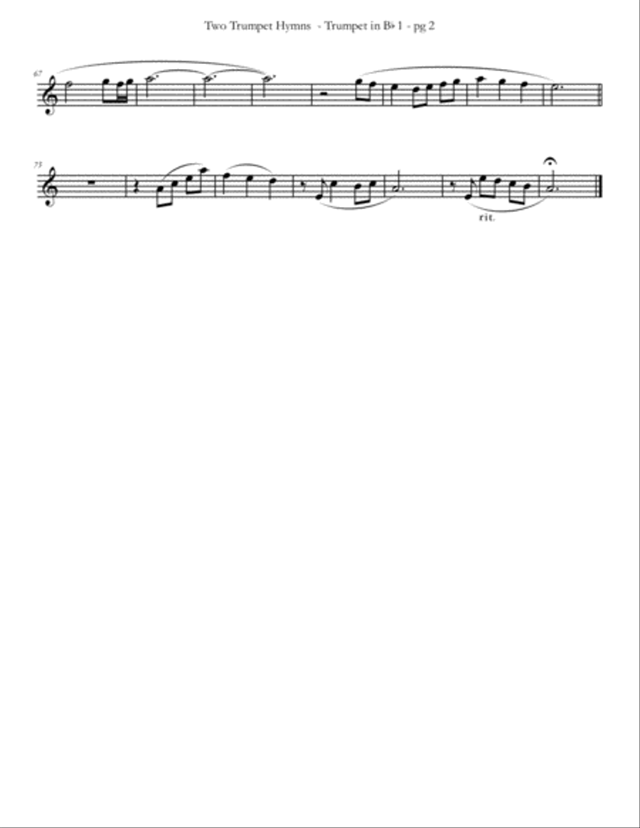 Two Trumpet Hymns for Trumpet Trio by Eddie Lewis Trumpet Duet scores gallery preview page 3