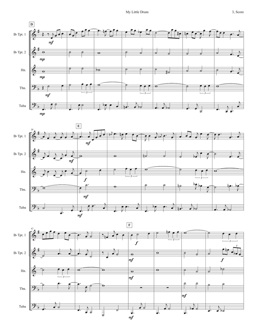 My Little Drum from A CHARLIE BROWN CHRISTMAS Percussion scores gallery preview page 3