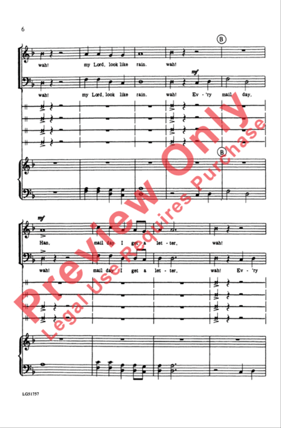 Rainbow 'Round My Shoulder Men's Choir scores gallery preview page 6