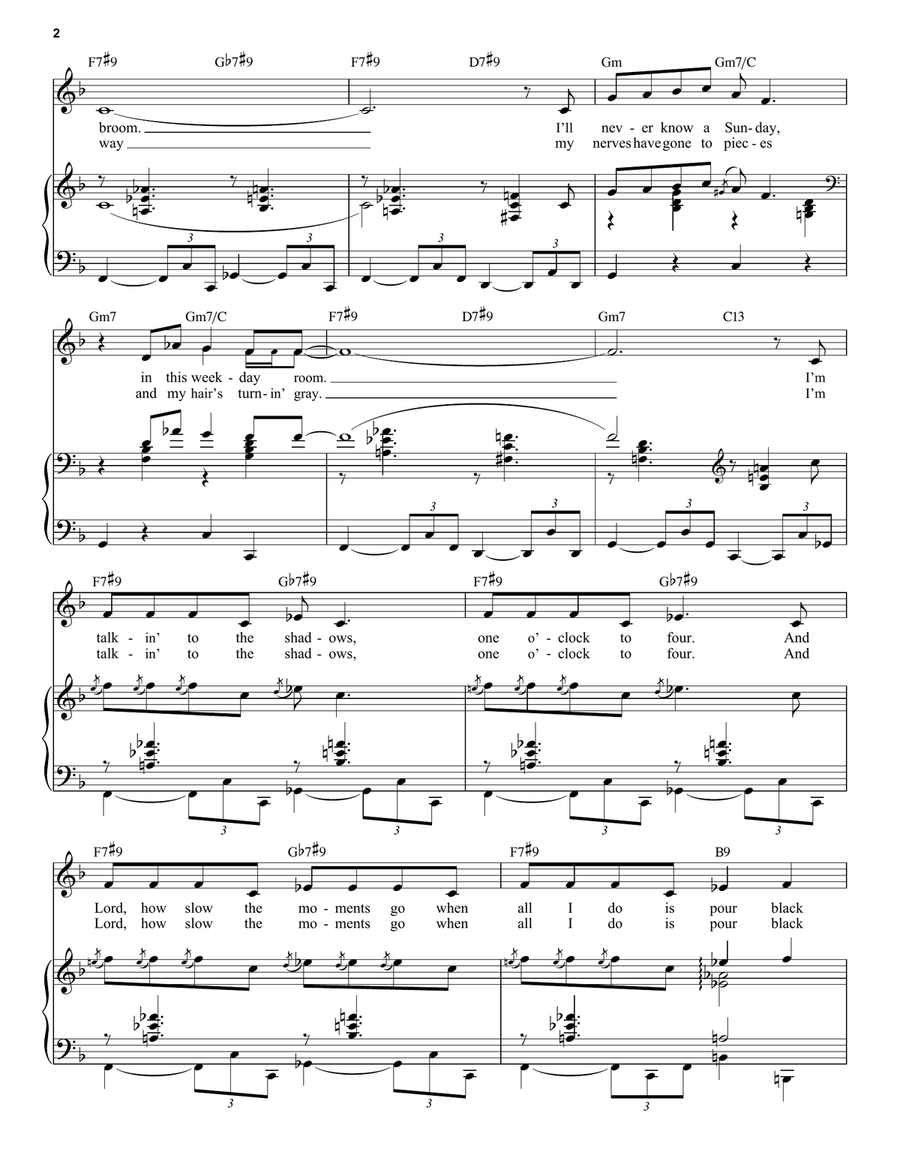 Black Coffee Piano, Vocal, Guitar scores gallery preview page 2