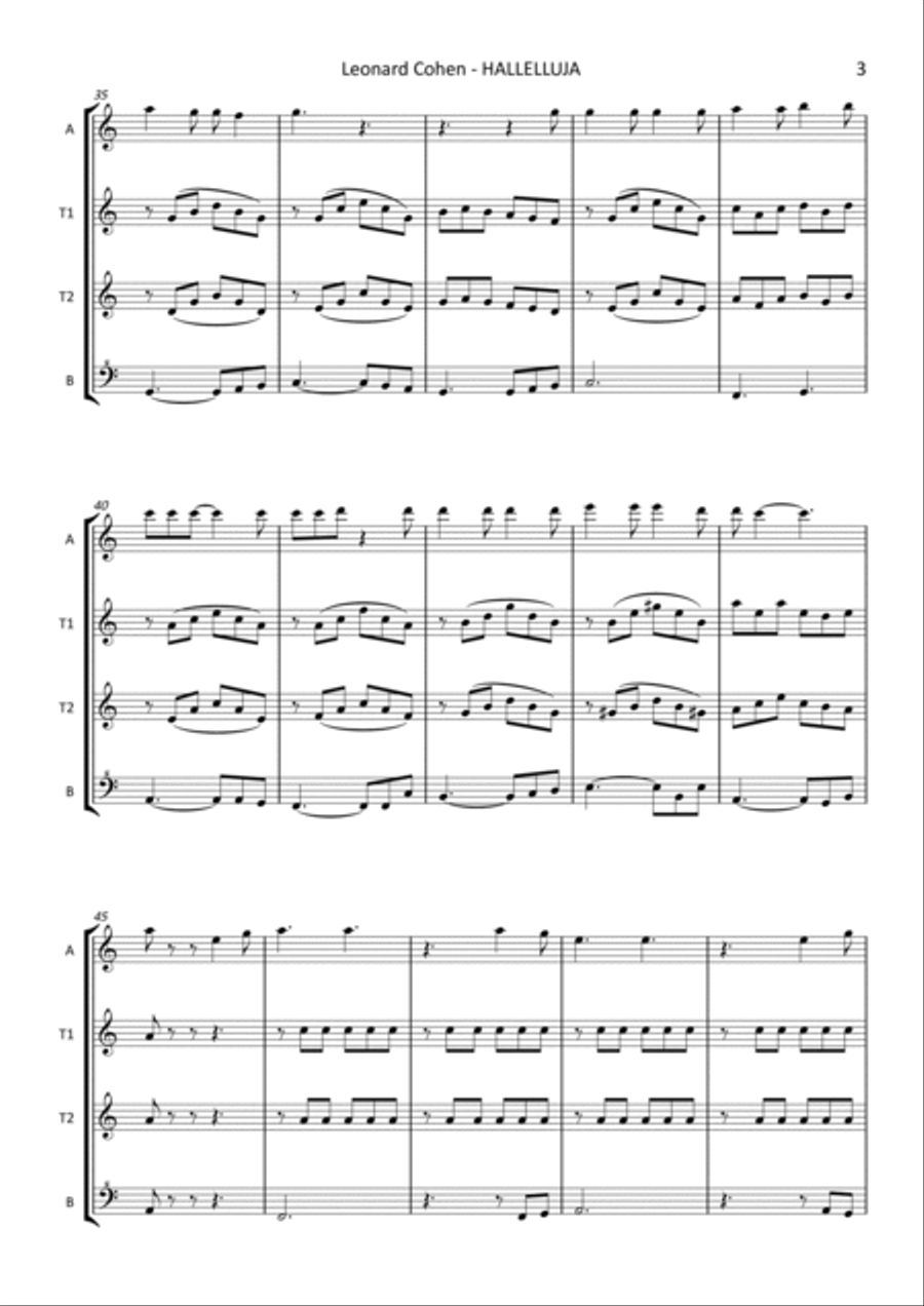 Hallelujah Hallelujah Small Ensemble scores gallery preview page 5