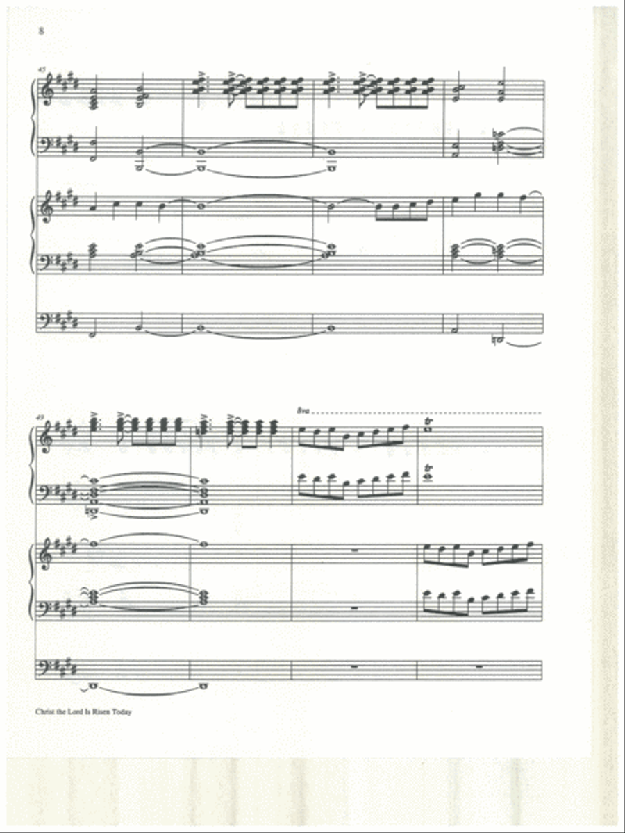 Christ the Lord Is Risen Today 4-Part scores gallery preview page 9