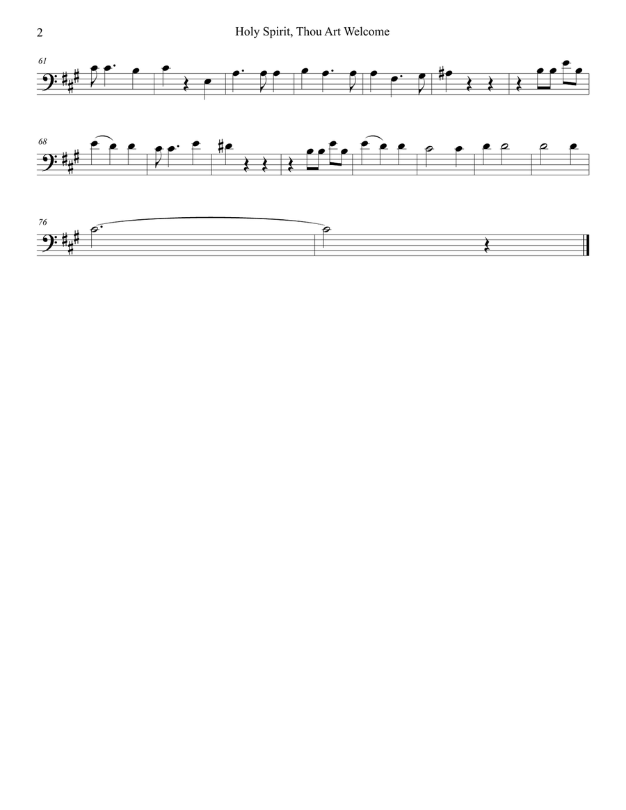Holy Spirit, Thou Art Welcome Trombone Duet scores gallery preview page 6