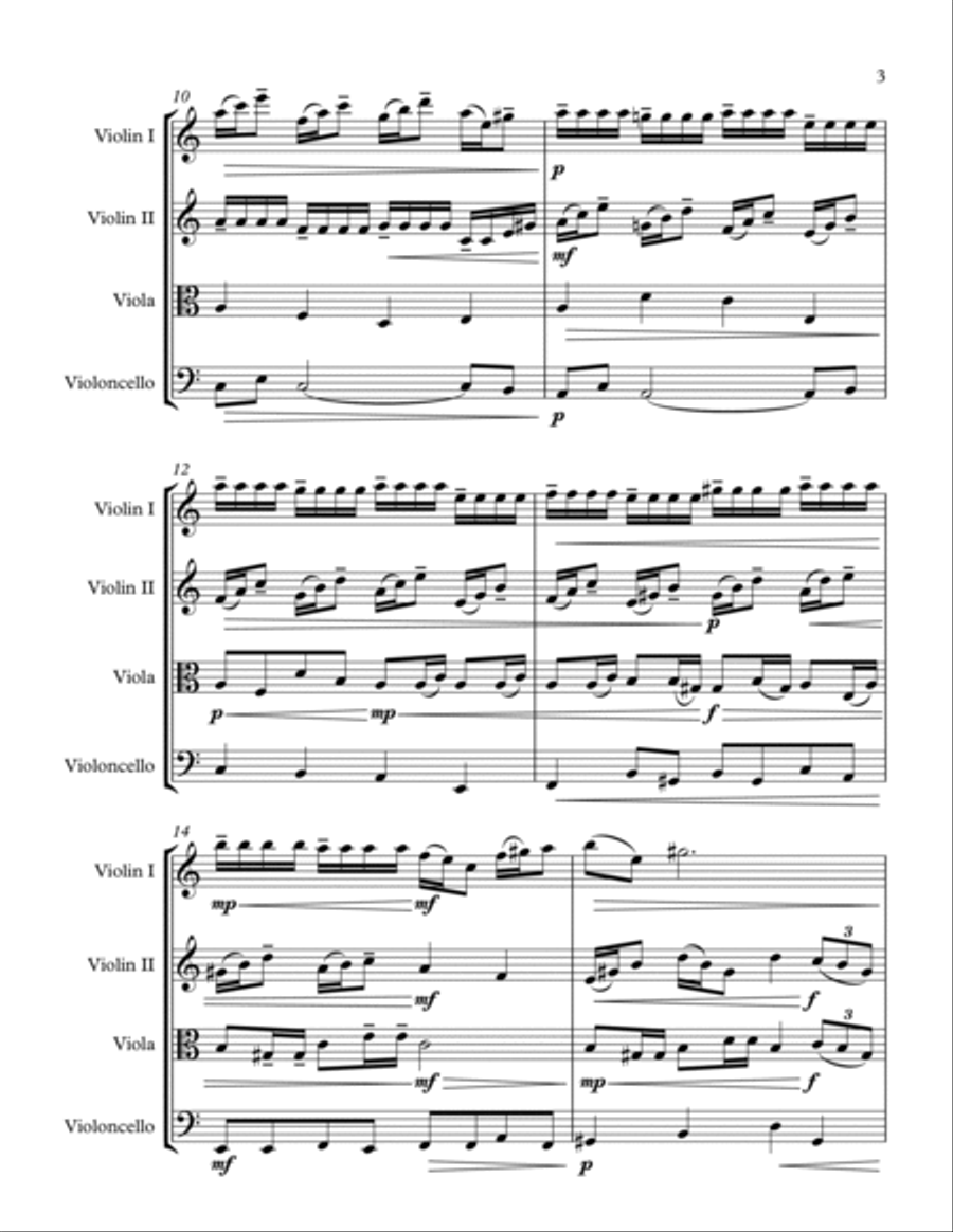 Curse of the Columbina String Quartet scores gallery preview page 3