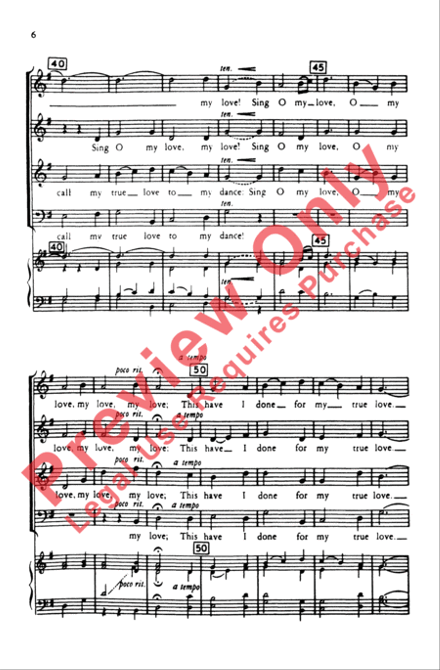 My Dancing Day 4-Part scores gallery preview page 5