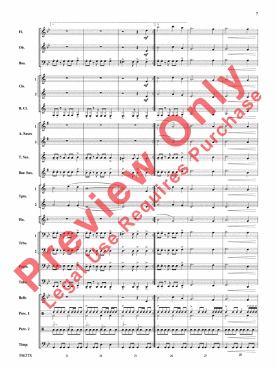Flash Flood Concert Band scores gallery preview page 8